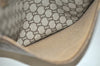 Authentic GUCCI Web Sherry Line GG Plus Tote Bag PVC Leather Brown 3001I