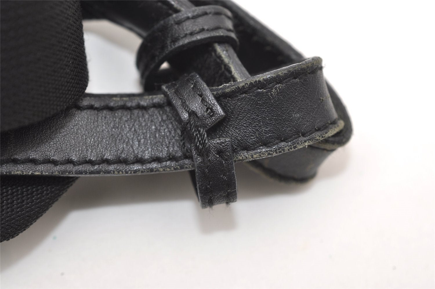 Authentic GUCCI Bamboo 2way Hand Bag GG Canvas Leather 0014095 Black 3001J