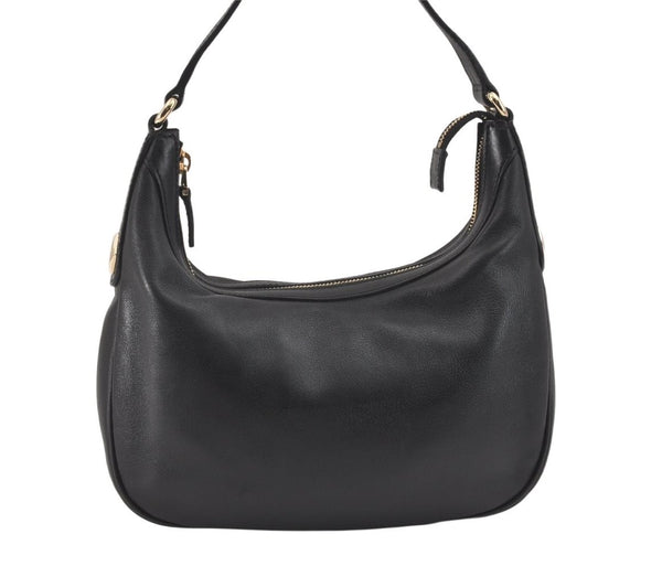 Authentic GUCCI Charmy Shoulder Hand Bag Purse Leather 154395 Black 3001K