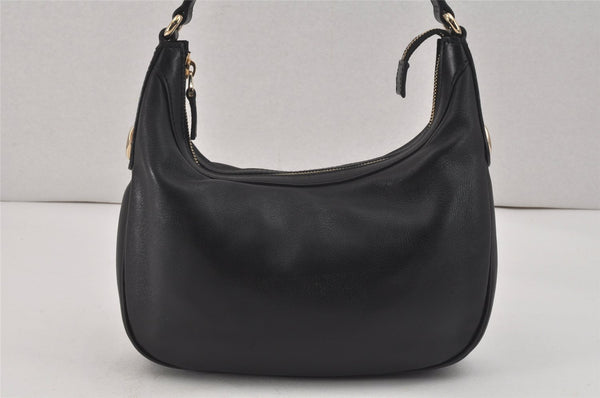 Authentic GUCCI Charmy Shoulder Hand Bag Purse Leather 154395 Black 3001K
