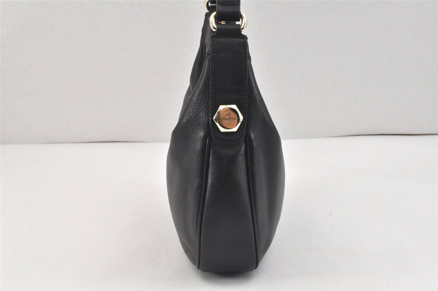 Authentic GUCCI Charmy Shoulder Hand Bag Purse Leather 154395 Black 3001K