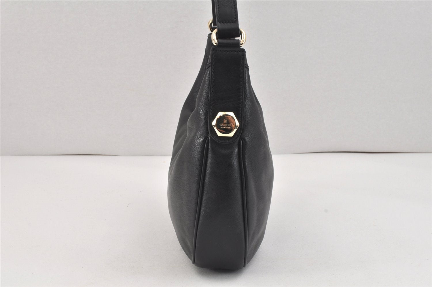 Authentic GUCCI Charmy Shoulder Hand Bag Purse Leather 154395 Black 3001K