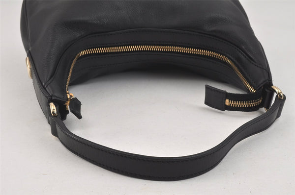 Authentic GUCCI Charmy Shoulder Hand Bag Purse Leather 154395 Black 3001K