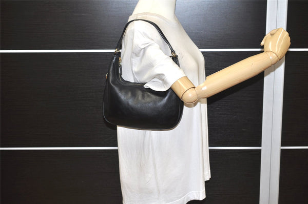 Authentic GUCCI Charmy Shoulder Hand Bag Purse Leather 154395 Black 3001K