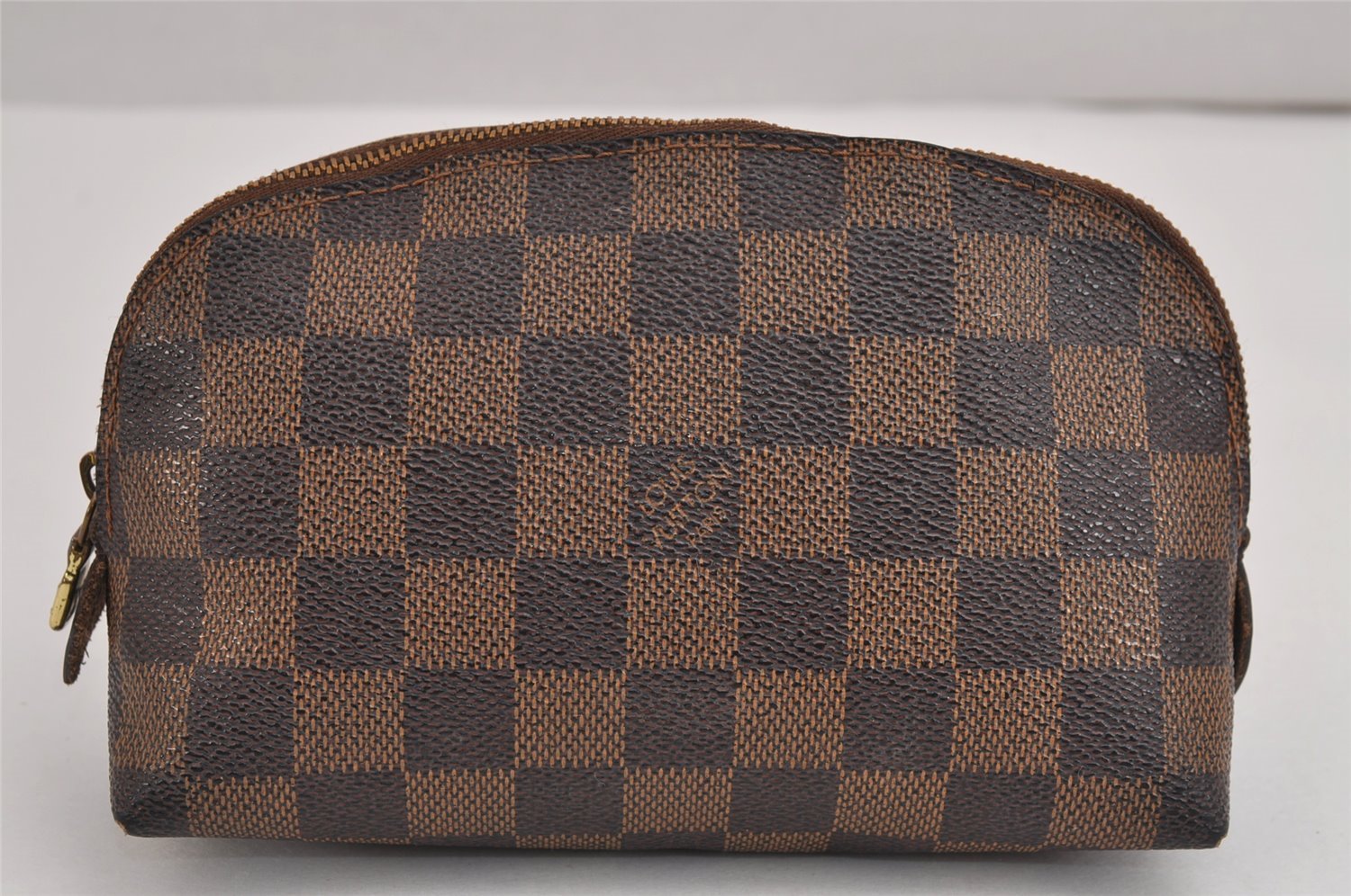 Authentic Louis Vuitton Damier Pochette Cosmetic PM Pouch N47516 LV 3002J