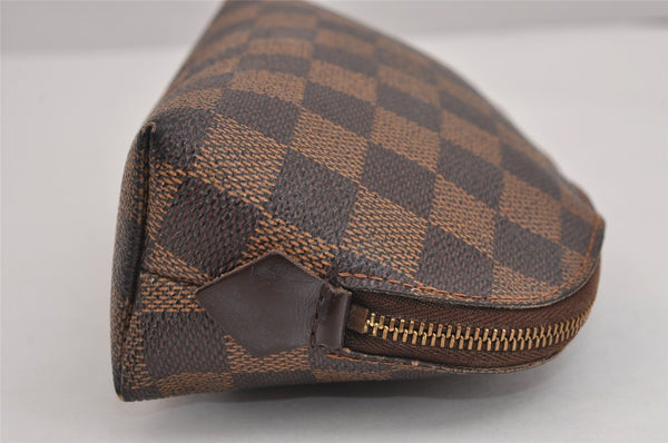 Authentic Louis Vuitton Damier Pochette Cosmetic PM Pouch N47516 LV 3002J
