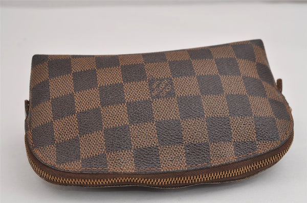 Authentic Louis Vuitton Damier Pochette Cosmetic PM Pouch N47516 LV 3002J