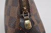 Authentic Louis Vuitton Damier Pochette Cosmetic PM Pouch N47516 LV 3002J