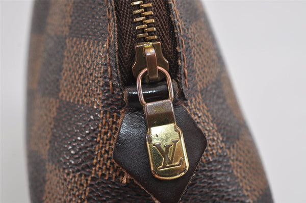 Authentic Louis Vuitton Damier Pochette Cosmetic PM Pouch N47516 LV 3002J