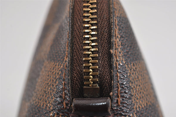 Authentic Louis Vuitton Damier Pochette Cosmetic PM Pouch N47516 LV 3002J