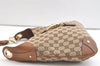 Authentic GUCCI Jackie Shoulder Bag GG Canvas Leather 120888 Brown Junk 3002K