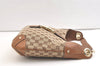Authentic GUCCI Jackie Shoulder Bag GG Canvas Leather 120888 Brown Junk 3002K