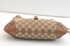 Authentic GUCCI Jackie Shoulder Bag GG Canvas Leather 120888 Brown Junk 3002K