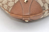 Authentic GUCCI Jackie Shoulder Bag GG Canvas Leather 120888 Brown Junk 3002K