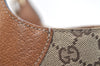 Authentic GUCCI Jackie Shoulder Bag GG Canvas Leather 120888 Brown Junk 3002K
