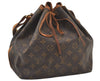 Authentic Louis Vuitton Monogram Petit Noe M42226 Shoulder Drawstring Bag 3003J