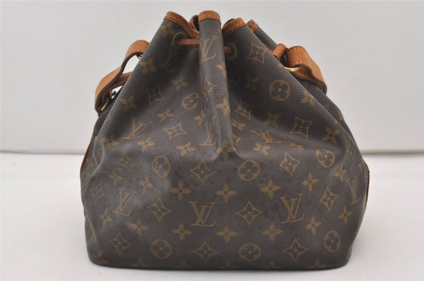Authentic Louis Vuitton Monogram Petit Noe M42226 Shoulder Drawstring Bag 3003J