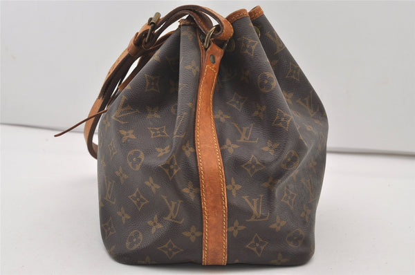 Authentic Louis Vuitton Monogram Petit Noe M42226 Shoulder Drawstring Bag 3003J