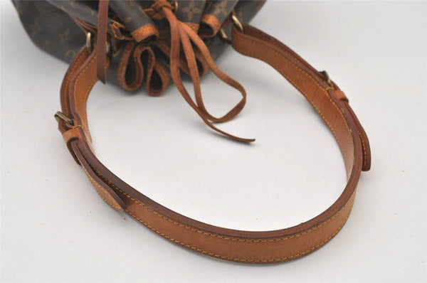 Authentic Louis Vuitton Monogram Petit Noe M42226 Shoulder Drawstring Bag 3003J