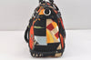 Authentic Salvatore Ferragamo Gancini Nylon Leather 2Way Hand Bag Black 3003K