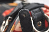 Authentic Salvatore Ferragamo Gancini Nylon Leather 2Way Hand Bag Black 3003K