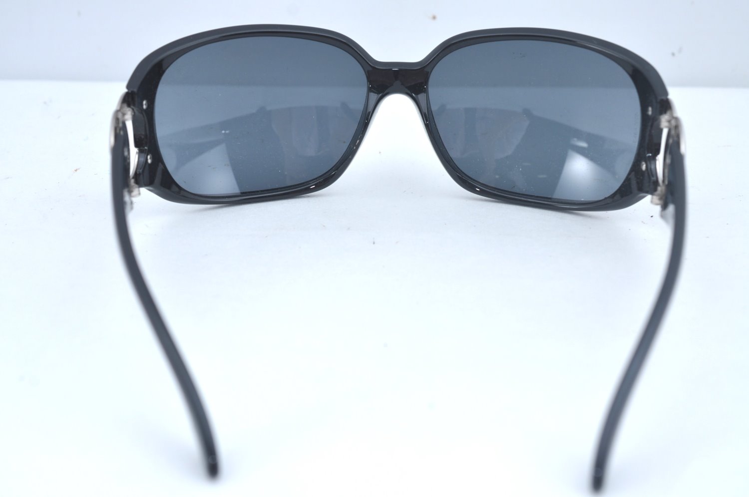 Authentic CHANEL Vintage Sunglasses CC Logos CoCo Mark Plastic Black Box 3004J