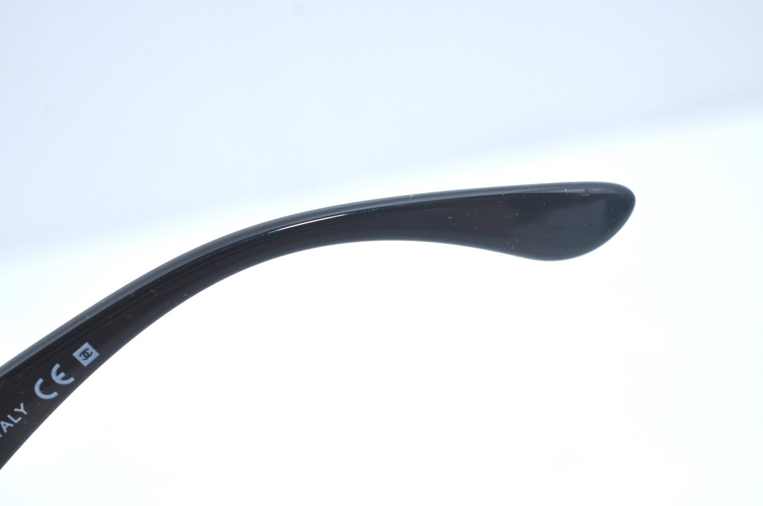 Authentic CHANEL Vintage Sunglasses CC Logos CoCo Mark Plastic Black Box 3004J
