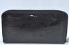 Authentic Louis Vuitton Vernis Zippy Wallet Long Purse Black M90075 LV 3007J