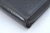 Authentic Louis Vuitton Vernis Zippy Wallet Long Purse Black M90075 LV 3007J