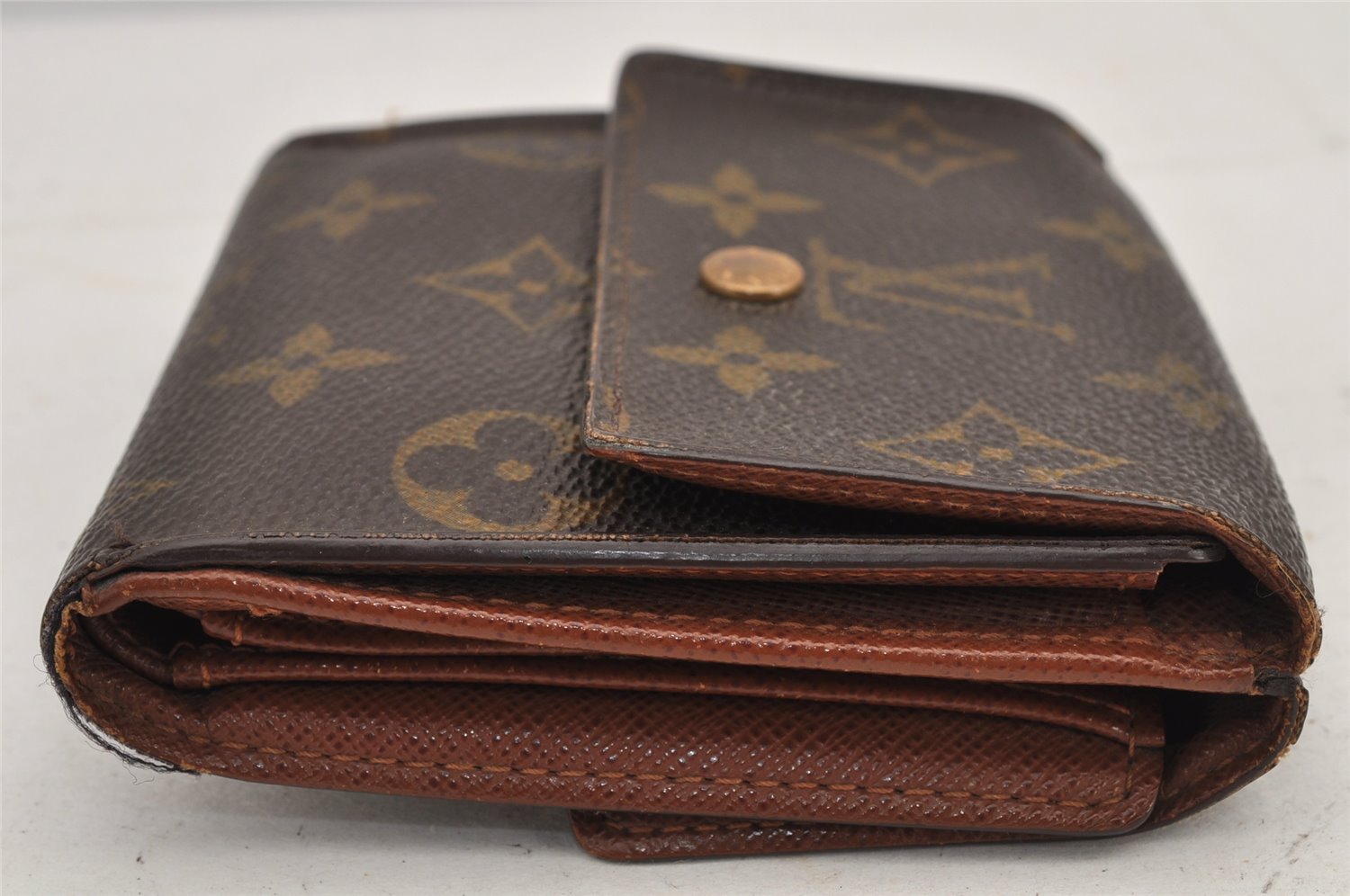 Authentic Louis Vuitton Monogram M61652 Porte Monnaie Billet Carte Credit 3007K