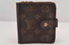 Authentic Louis Vuitton Monogram Compact Zip Bifold Wallet Purse M61667 LV 3008K