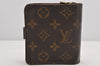 Authentic Louis Vuitton Monogram Compact Zip Bifold Wallet Purse M61667 LV 3008K