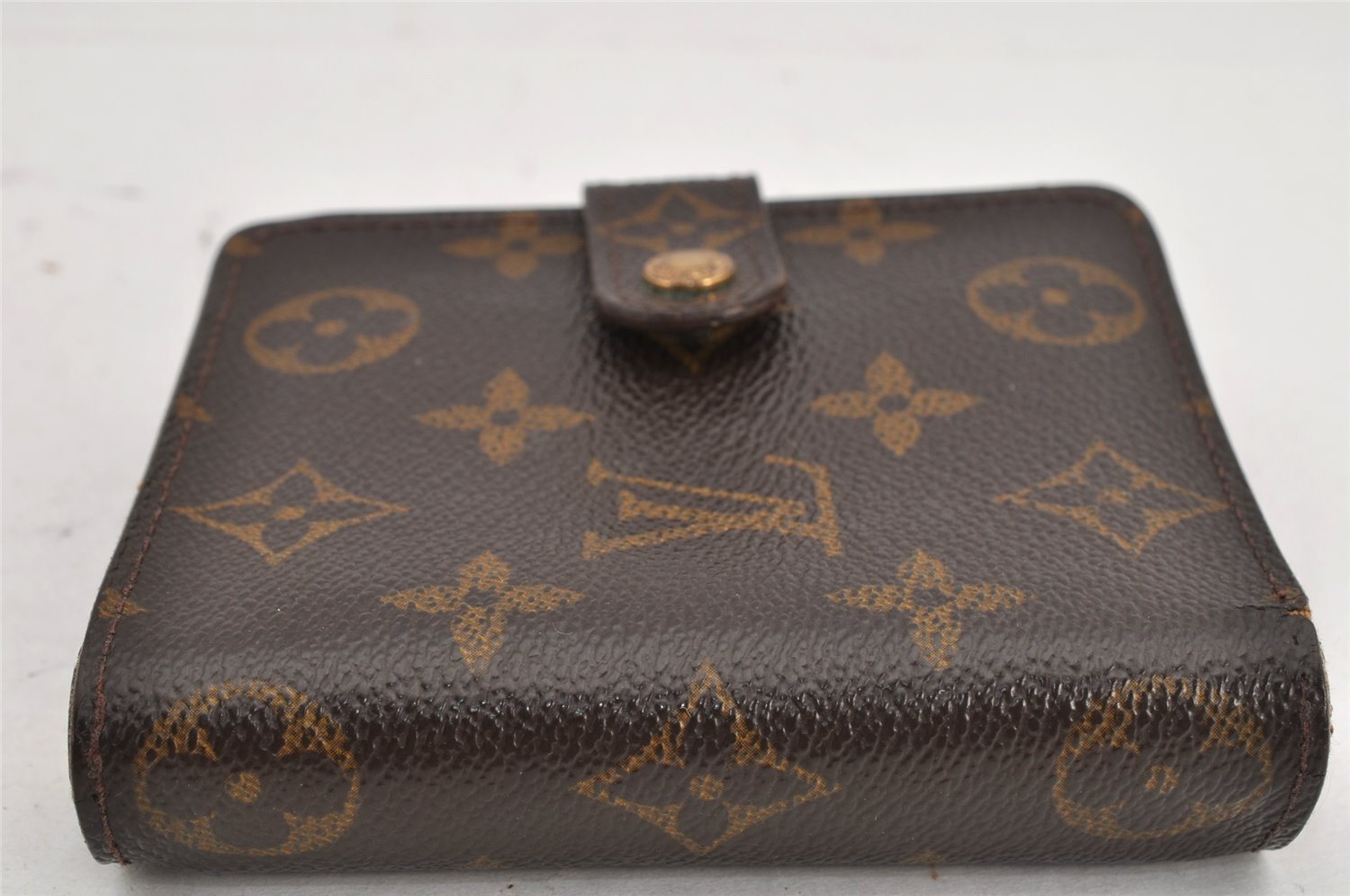 Authentic Louis Vuitton Monogram Compact Zip Bifold Wallet Purse M61667 LV 3008K