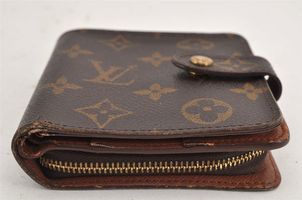 Authentic Louis Vuitton Monogram Compact Zip Bifold Wallet Purse M61667 LV 3008K