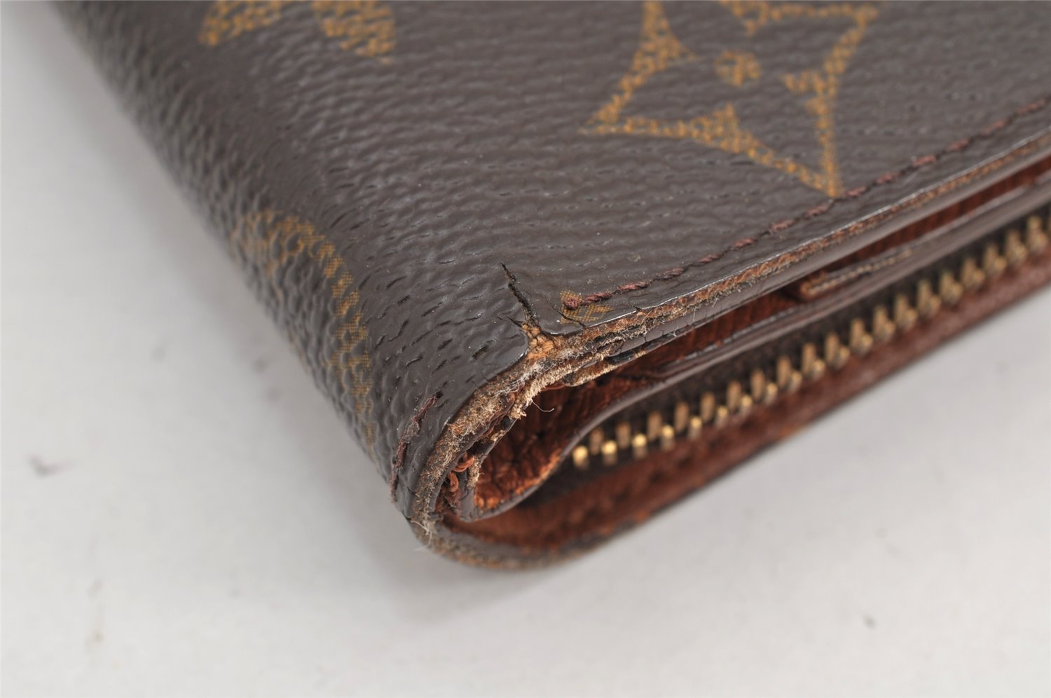 Authentic Louis Vuitton Monogram Compact Zip Bifold Wallet Purse M61667 LV 3008K