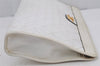 Authentic CHANEL Calf Skin Matelasse CoCo Mark Clutch Hand Bag Purse White 3010J