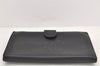 Authentic CHANEL Caviar Skin CC Logo Bifold Long Wallet Black Junk 3010K