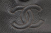 Authentic CHANEL Caviar Skin CC Logo Bifold Long Wallet Black Junk 3010K