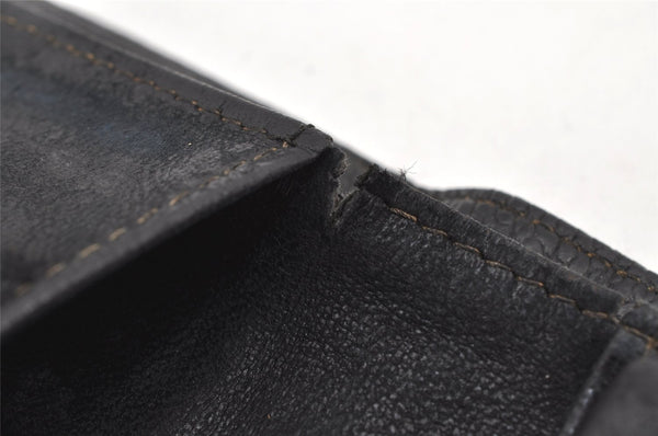 Authentic CHANEL Caviar Skin CC Logo Bifold Long Wallet Black Junk 3010K