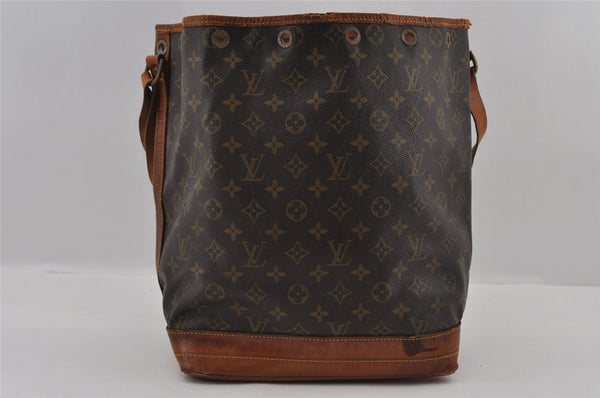 Authentic Louis Vuitton Monogram Noe Shoulder Drawstring Bag M42224 LV 3011I