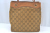 Authentic GUCCI Vintage Shoulder Tote Bag GG Canvas Leather 109143 Brown 3012J