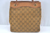Authentic GUCCI Vintage Shoulder Tote Bag GG Canvas Leather 109143 Brown 3012J