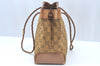 Authentic GUCCI Vintage Shoulder Tote Bag GG Canvas Leather 109143 Brown 3012J