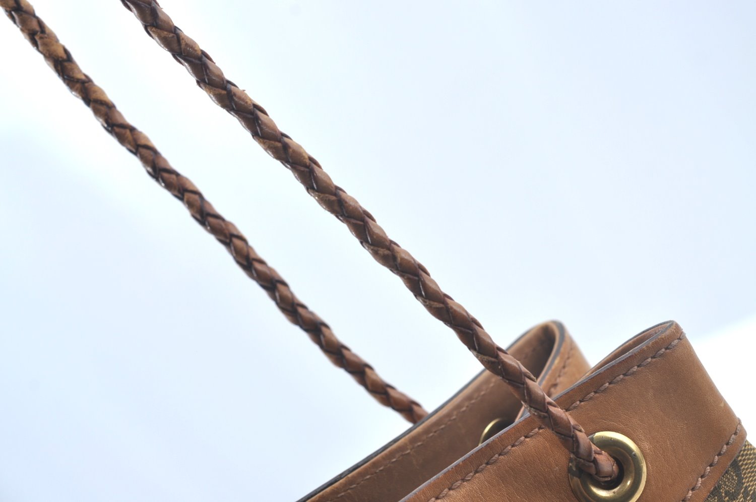 Authentic GUCCI Vintage Shoulder Tote Bag GG Canvas Leather 109143 Brown 3012J