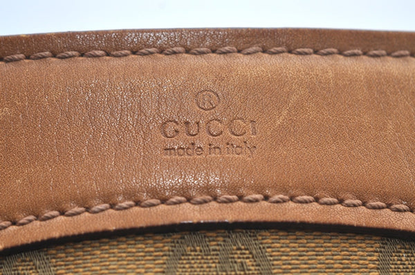 Authentic GUCCI Vintage Shoulder Tote Bag GG Canvas Leather 109143 Brown 3012J