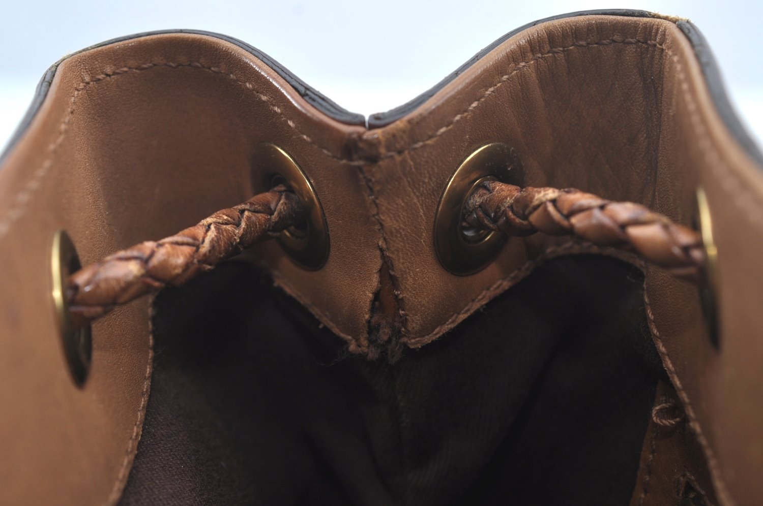 Authentic GUCCI Vintage Shoulder Tote Bag GG Canvas Leather 109143 Brown 3012J