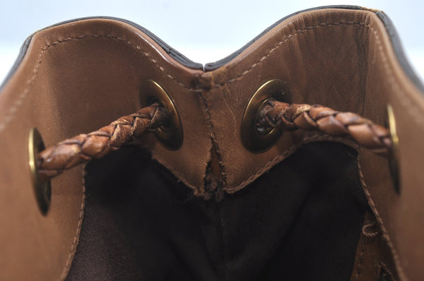 Authentic GUCCI Vintage Shoulder Tote Bag GG Canvas Leather 109143 Brown 3012J