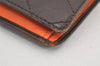 Authentic CHANEL Calf Skin Cambon Line CC Logo Bifold Long Wallet Brown 3012K