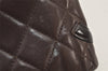 Authentic CHANEL Calf Skin Cambon Line CC Logo Bifold Long Wallet Brown 3012K