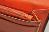 Authentic CHANEL Calf Skin Cambon Line CC Logo Bifold Long Wallet Brown 3012K